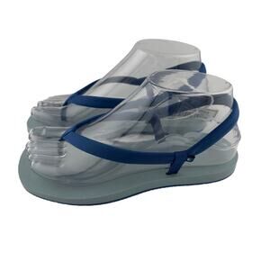 Everlane The ReNew Strappy Blue Sandal Square Toe Recycled NWT Size 5
